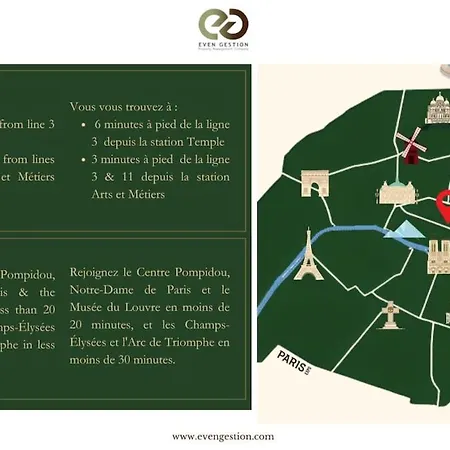Luxueux 2 Bedrooms - Le Marais - 3 # Ac Appartamento *